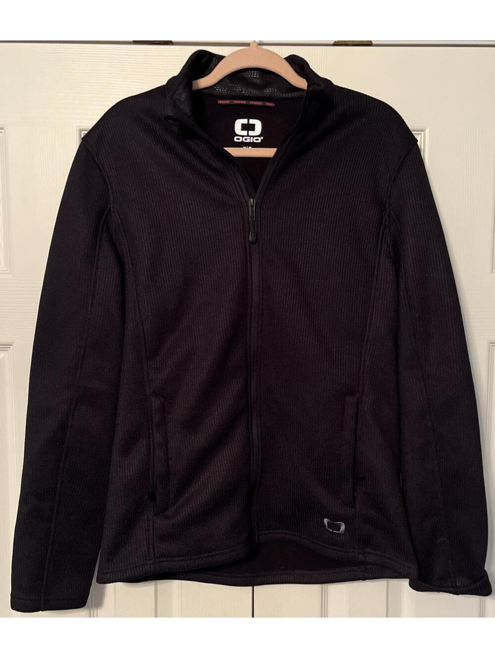 Ogio Grit Fleece Jacket Men’s Size Medium Full Zip Black Jacket OG727  CLEAN!!!